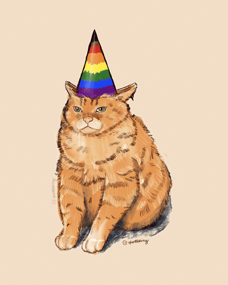"pride meow meow" digital piece (2022)
